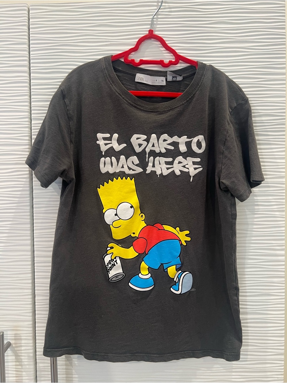 Zara Kids Black Bart Simpson Graphic Tee